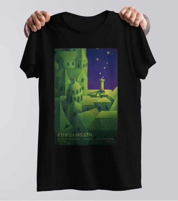 Khruangbin Moody Amphitheater Austin April 22 23 2025 Murugi Kim Artwork T-Shirt