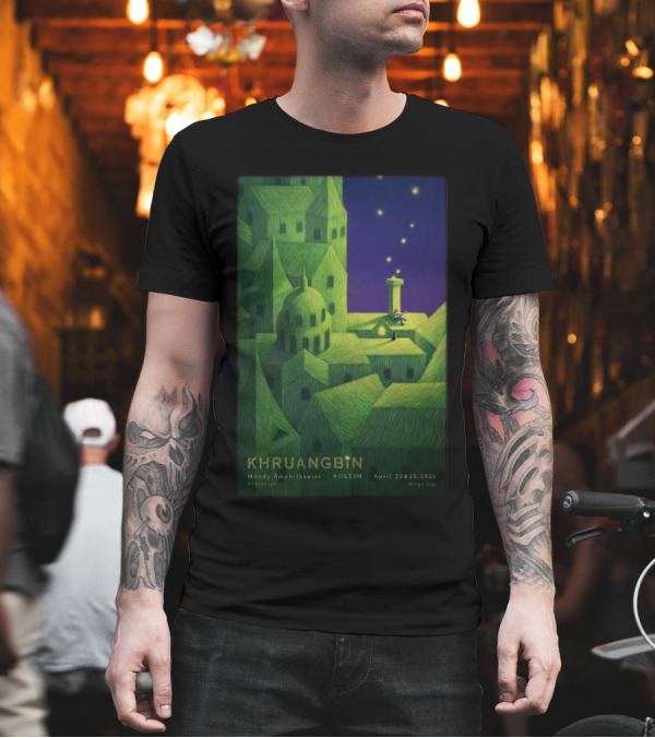 Khruangbin Moody Amphitheater Austin April 22 23 2025 Murugi Kim Artwork T-Shirt