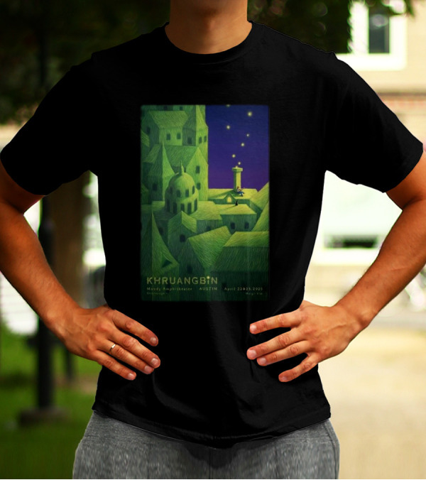 Khruangbin Moody Amphitheater Austin April 22 23 2025 Murugi Kim Artwork T-Shirt