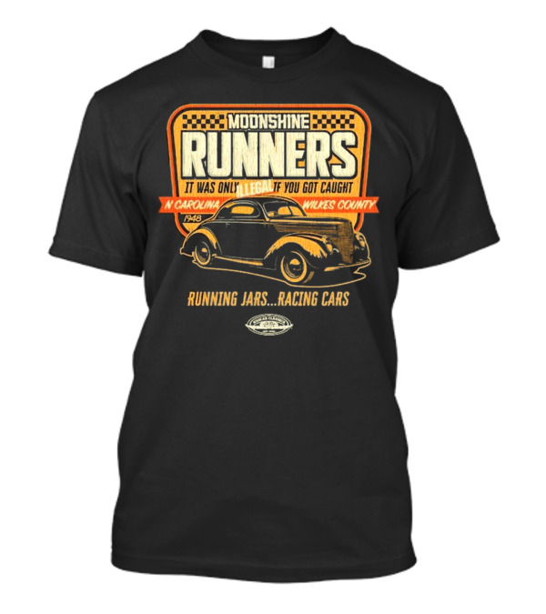 Moonshine Runners 1948 Wilkes County NASCAR Checkered Flag Racing Cars T-Shirt