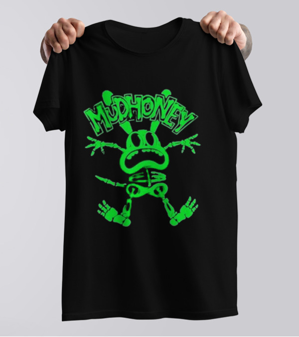 Mudhoney Foro Indie Rocks Mexico City Mar 30 2025 Glowing Green Cartoon Monster T-Shirt