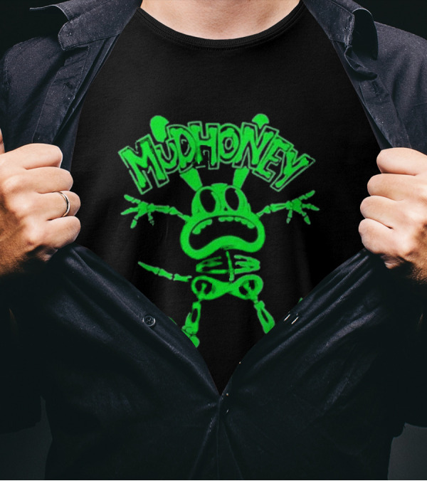Mudhoney Foro Indie Rocks Mexico City Mar 30 2025 Glowing Green Cartoon Monster T-Shirt