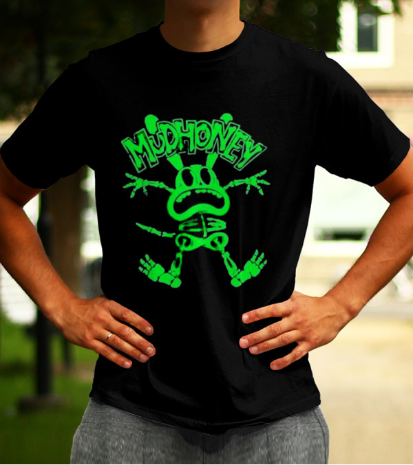 Mudhoney Foro Indie Rocks Mexico City Mar 30 2025 Glowing Green Cartoon Monster T-Shirt