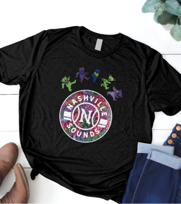 Nashville Sounds Grateful Dead Dancing Bears Baseball 2025 T-Shirt