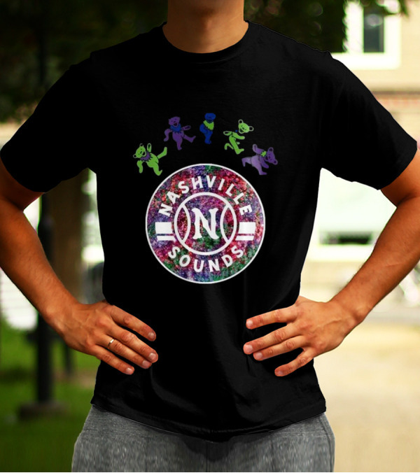 Nashville Sounds Grateful Dead Dancing Bears Baseball 2025 T-Shirt