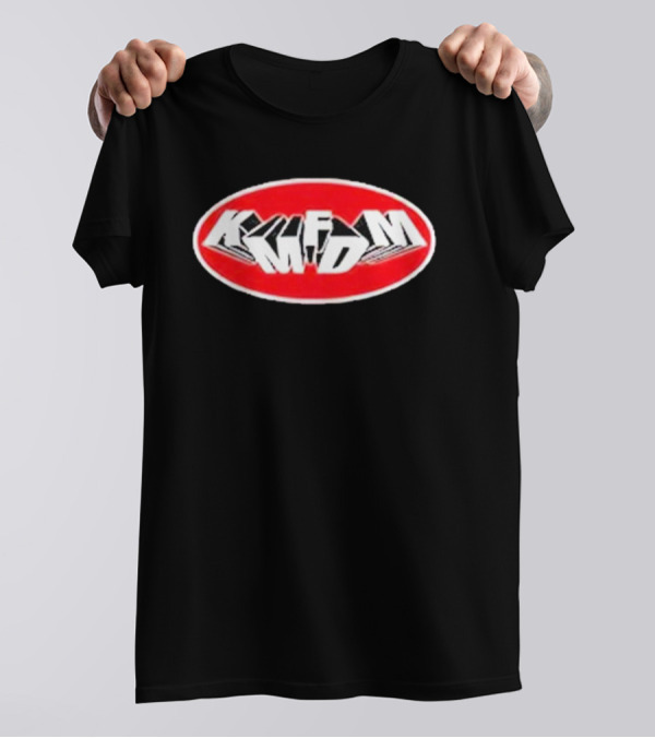 Natalie Samantha Rupnow Wear KMFDM Oval Red Logo T-Shirt
