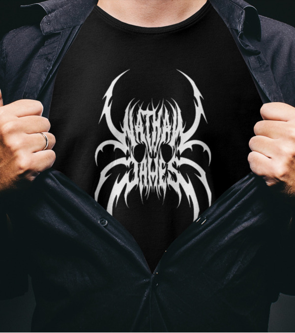 Nathan James White Spider Skull T-Shirt