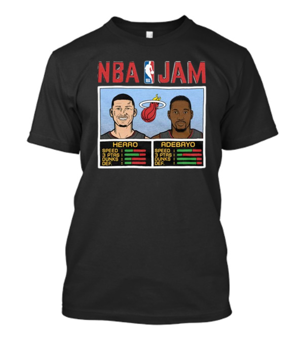 NBA Jam Herro Adebayo Heat Stats T-Shirt