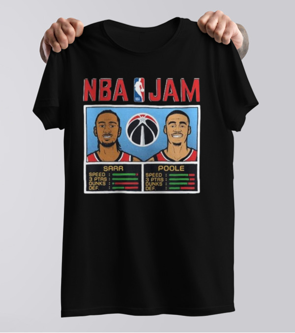 NBA Jam Sarr Poole Wizards Speed 3 Ptas Dunks Def T-Shirt