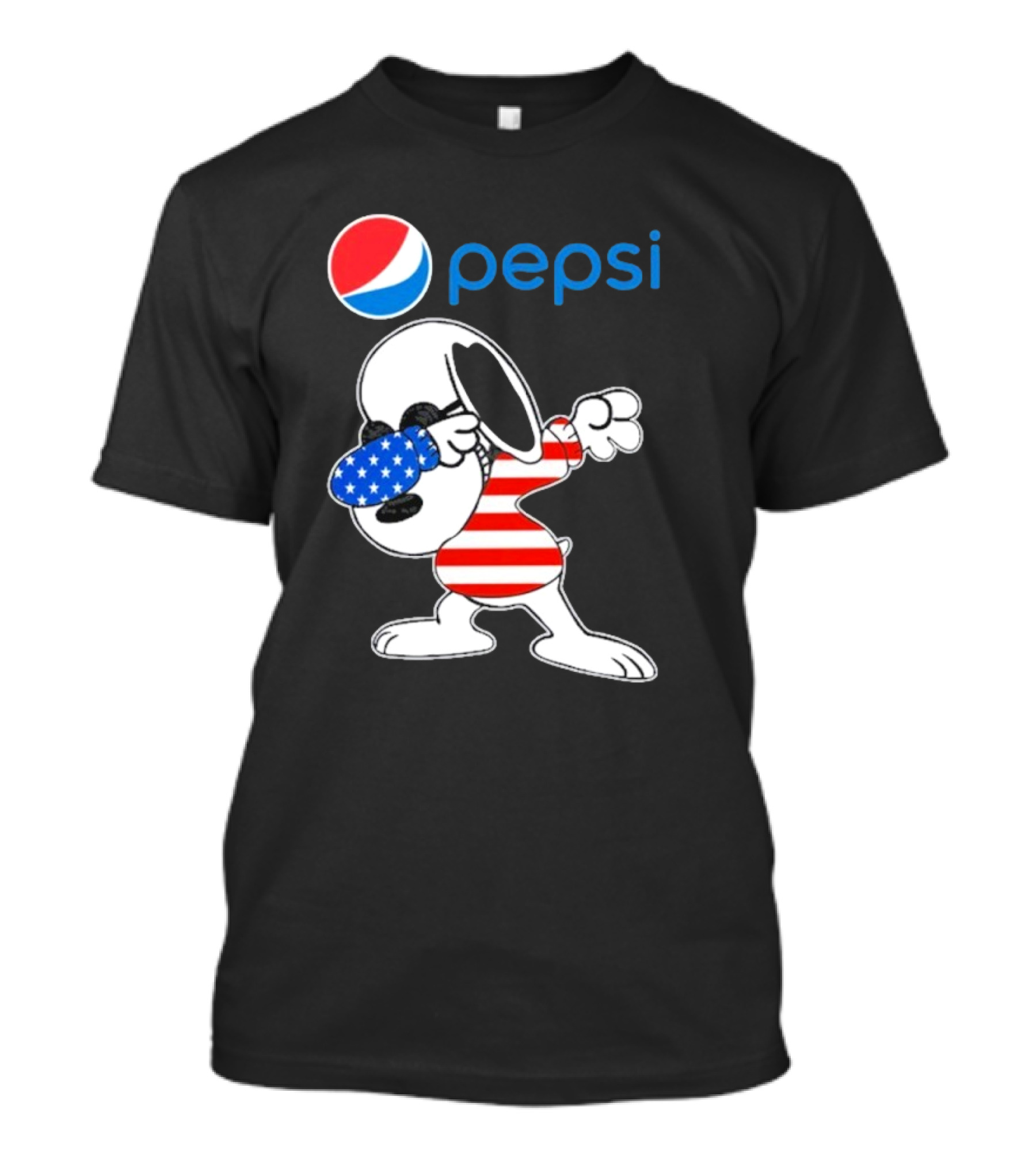 Pepsi Snoopy Dabbing American Flag USA T-Shirt