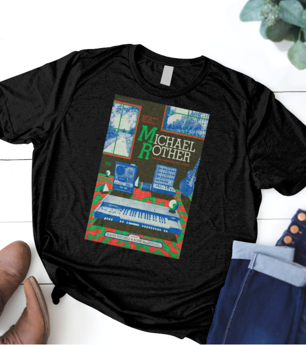 Michael Rother March 24 2025 Gray Area San Francisco CA Neu! Harmonia Solo Works Isaiah Mitchell Adam MacDougall T-Shirt