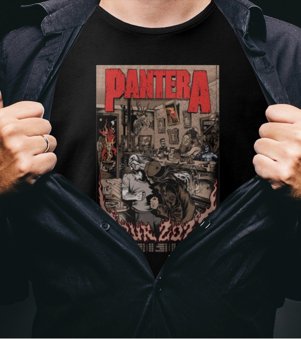 Pantera Tour 2025 With Brussels Bologna Zurich Dates T-Shirt