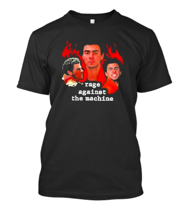 Rage Against The Machine Luigi Mangione Red Portrait Trio T-Shirt