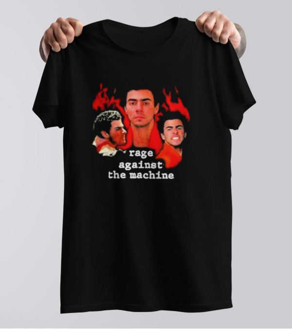 Rage Against The Machine Luigi Mangione Red Portrait Trio T-Shirt