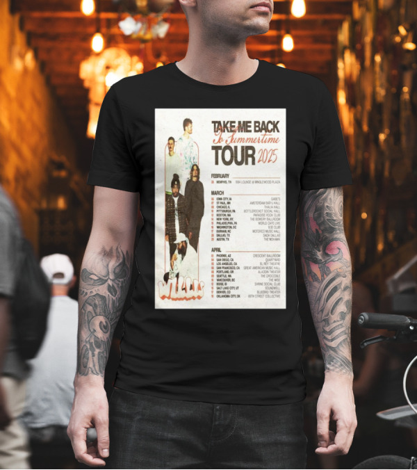 Take Me Back To Summertime Tour 2025 February 28 Memphis TN 1884 Lounge Minglewood Plaza T-Shirt
