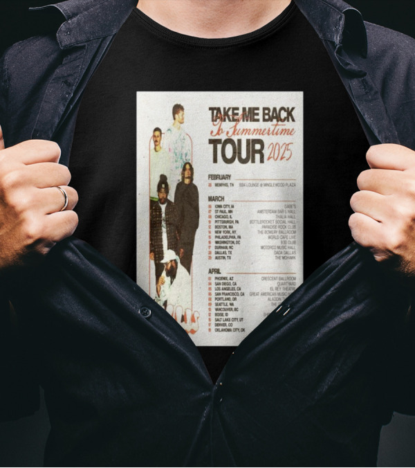 Take Me Back To Summertime Tour 2025 February 28 Memphis TN 1884 Lounge Minglewood Plaza T-Shirt