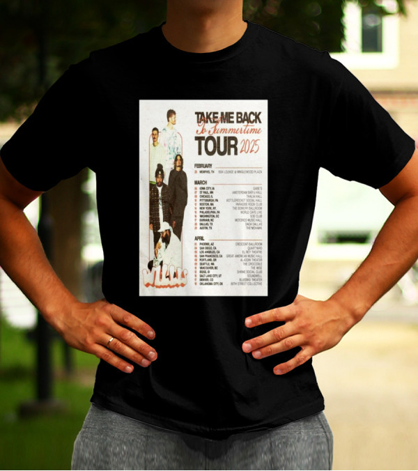 Take Me Back To Summertime Tour 2025 February 28 Memphis TN 1884 Lounge Minglewood Plaza T-Shirt
