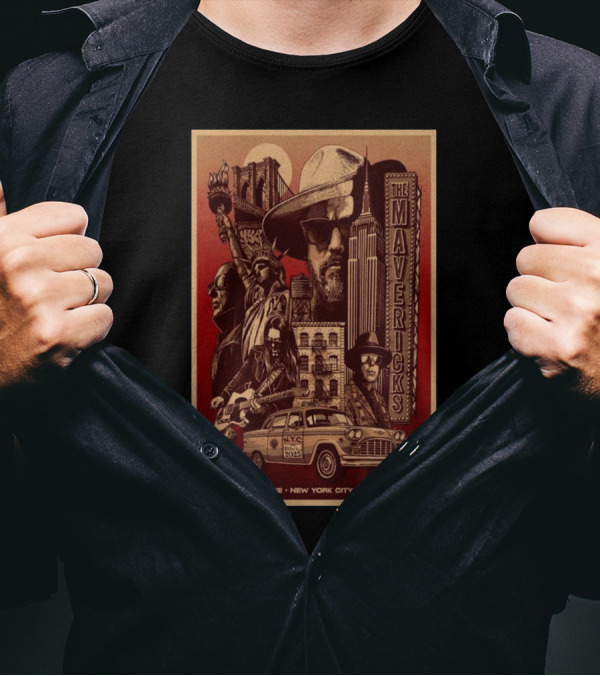 The Mavericks New York City Tour April 10 2025 Beacon Theatre T-Shirt