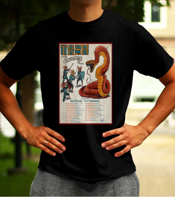 TRSH The Type Shit Tour 2025 Featuring Dear Maryanne Doan Summerbruise With Mouse Warriors And Snake T-Shirt
