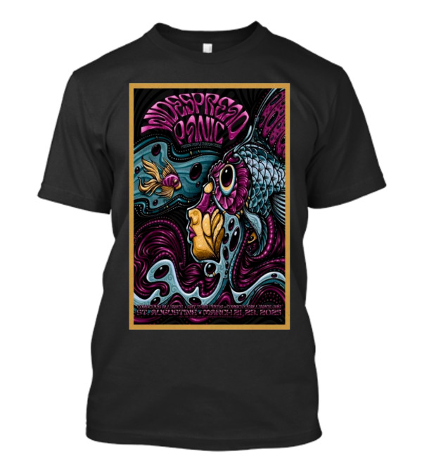 Widespread Panic St. Augustine March 21-23 2025 Amphitheatre Tour With Fish And Psychedelic Artwork T-Shirt