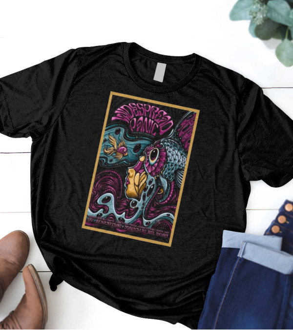 Widespread Panic St. Augustine March 21-23 2025 Amphitheatre Tour With Fish And Psychedelic Artwork T-Shirt