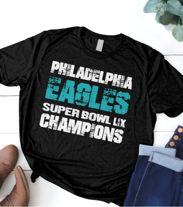 Philadelphia Eagles Super Bowl LIX Champions Retro Design T-Shirt