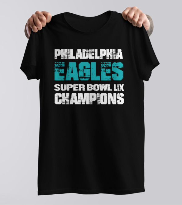 Philadelphia Eagles Super Bowl LIX Champions Retro Design T-Shirt
