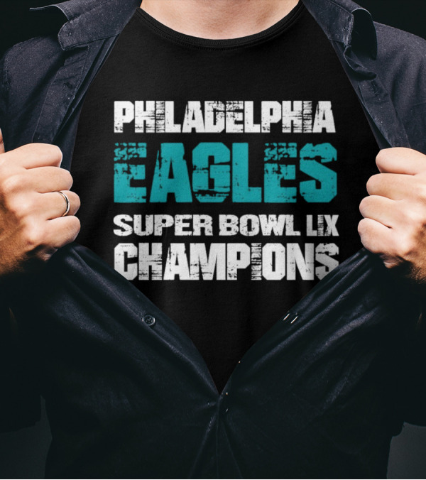 Philadelphia Eagles Super Bowl LIX Champions Retro Design T-Shirt
