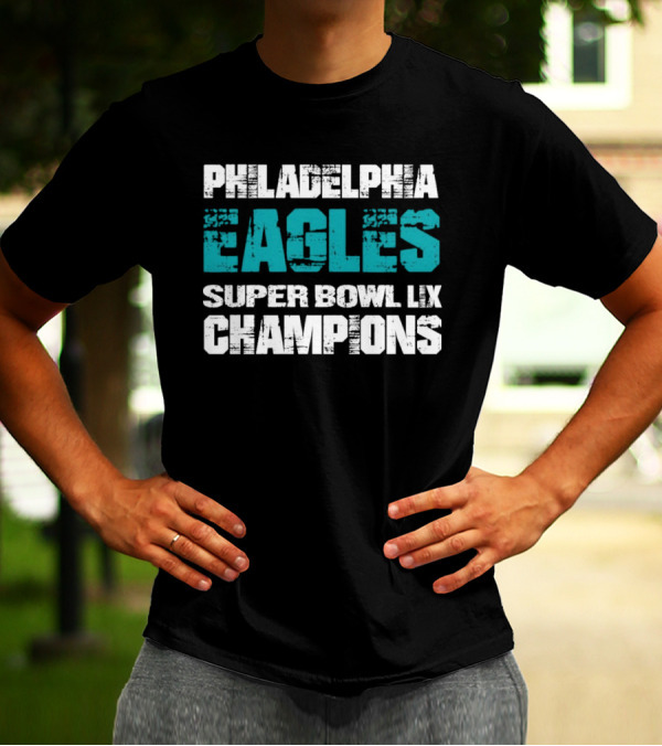 Philadelphia Eagles Super Bowl LIX Champions Retro Design T-Shirt