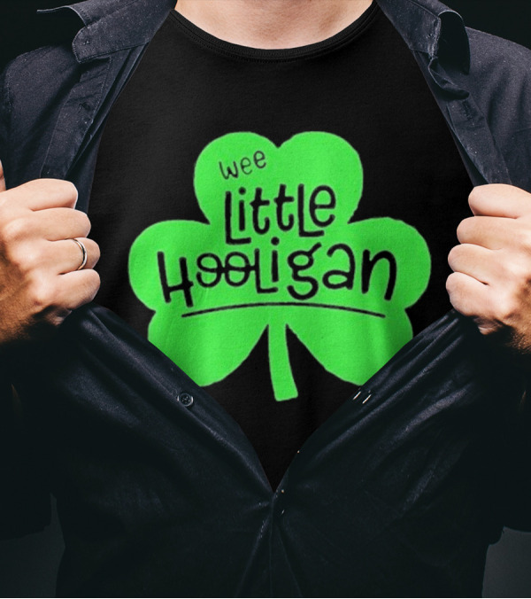 Wee Little Hooligan St Patricks Day Shamrock T-Shirt