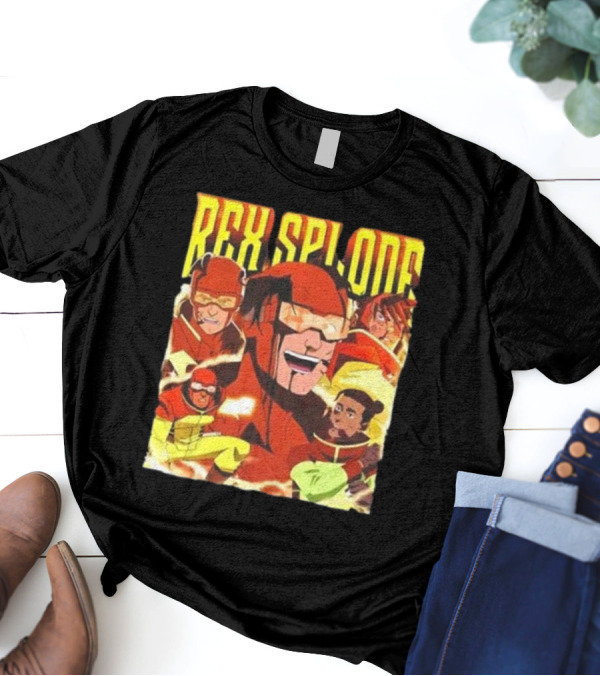 Rex Splode Invincible Comic Book Character Collage T-Shirt