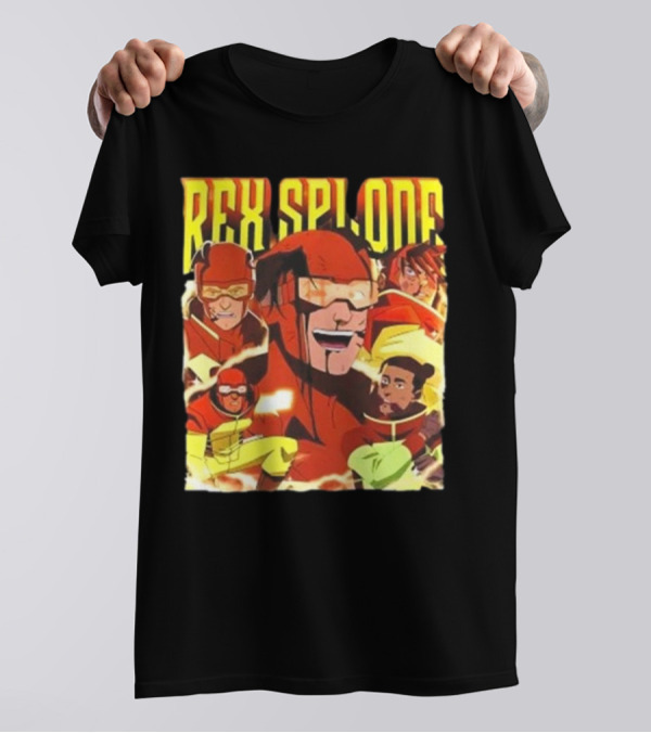 Rex Splode Invincible Comic Book Character Collage T-Shirt