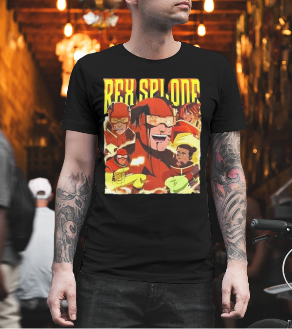 Rex Splode Invincible Comic Book Character Collage T-Shirt