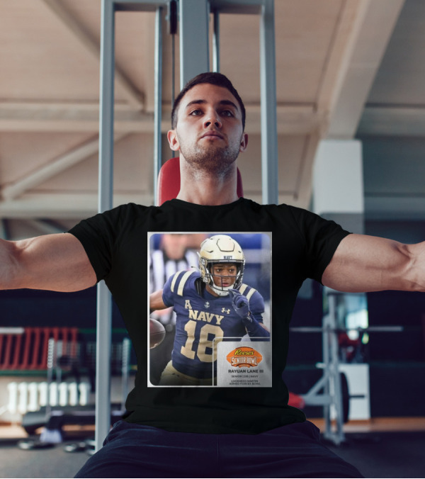 Reese's Senior Bowl Rayuan Lane III Navy Football Lockheed Martin Armed Forces Bowl T-Shirt