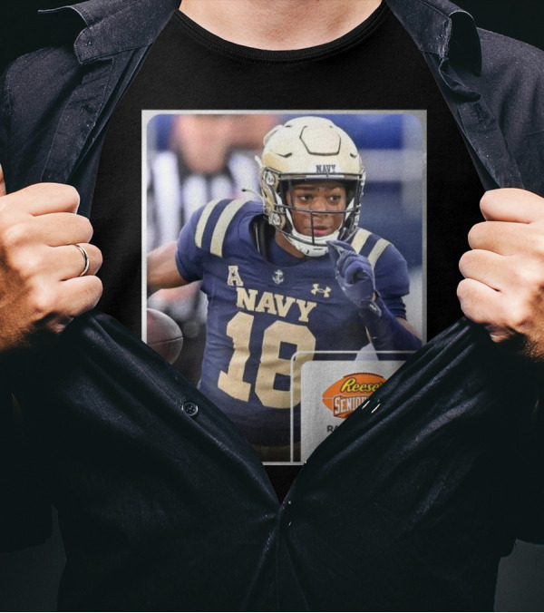 Reese's Senior Bowl Rayuan Lane III Navy Football Lockheed Martin Armed Forces Bowl T-Shirt