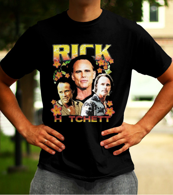 Rick Hatchett Retro Floral Collage Rap Style T-Shirt