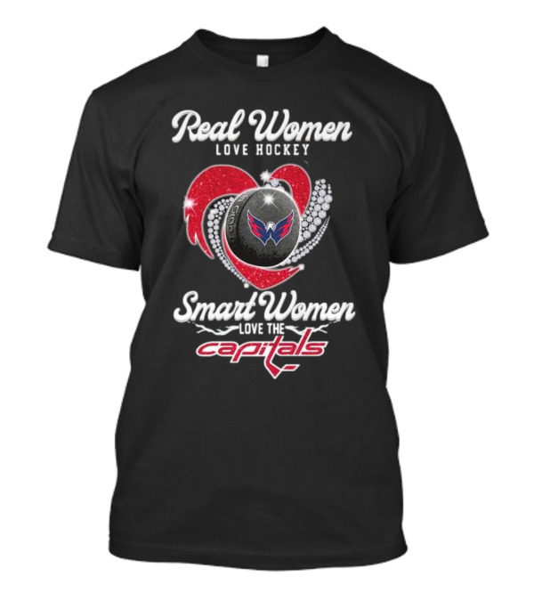Real Women Love Hockey Smart Women Love The Capitals Washington 2025 T-Shirt