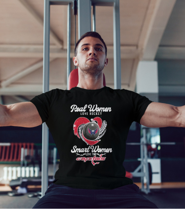 Real Women Love Hockey Smart Women Love The Capitals Washington 2025 T-Shirt