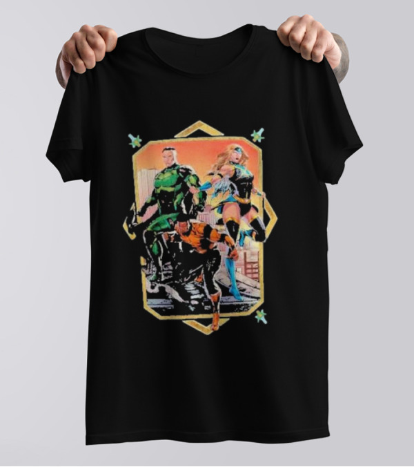 Rippaverse Trinity Action Dynamic Comic Heroes Unleashed T-Shirt