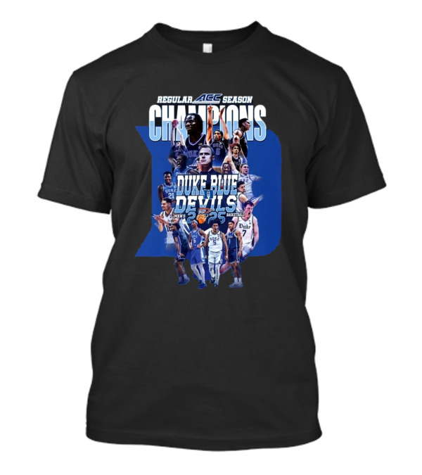 Regular ACC Season Champions Duke Blue Devils 2025 Men's Basketball T-Shirt