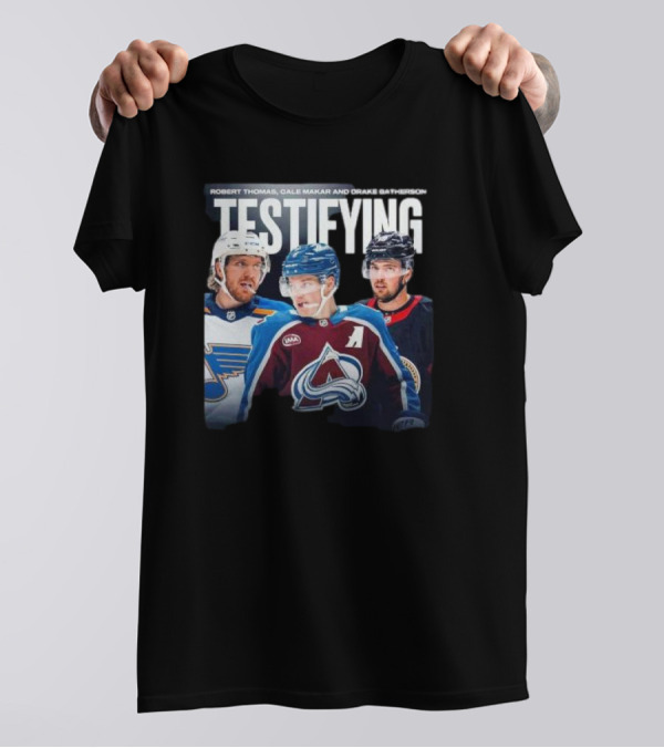 Robert Thomas Cale Makar Drake Batherson Testifying NHL Players T-Shirt