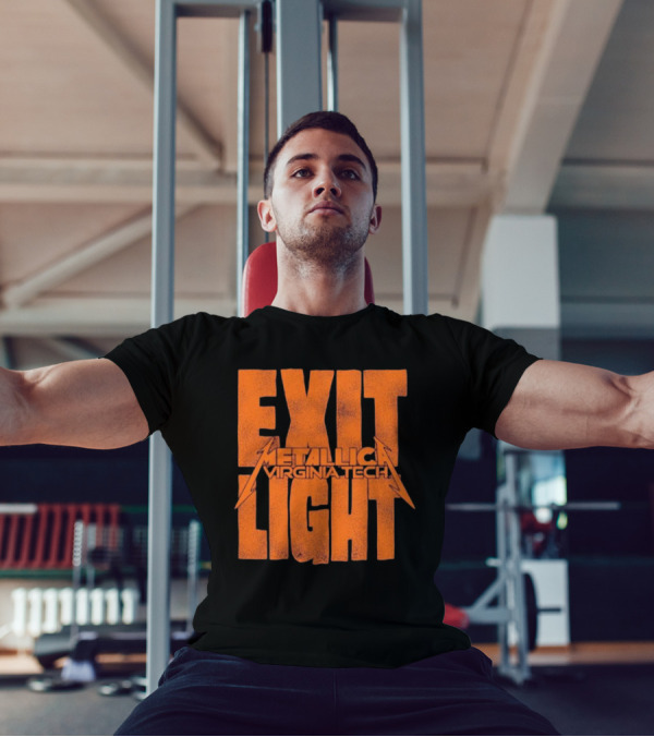 EXIT LIGHT METALLICA VIRGINIA TECH RETRO BRAND MAROON HOKIES T-Shirt