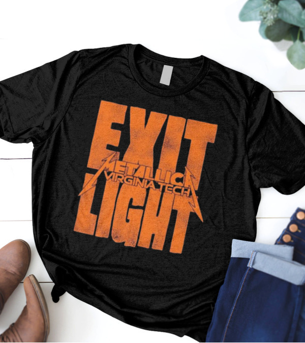 EXIT LIGHT METALLICA VIRGINIA TECH RETRO BRAND MAROON HOKIES T-Shirt