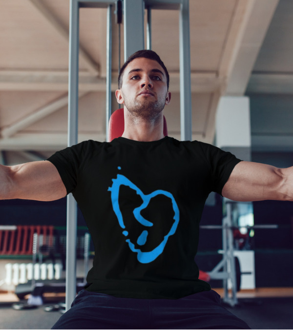 Revenge Lightning Heartbreak Blue Broken Heart Outline T-Shirt