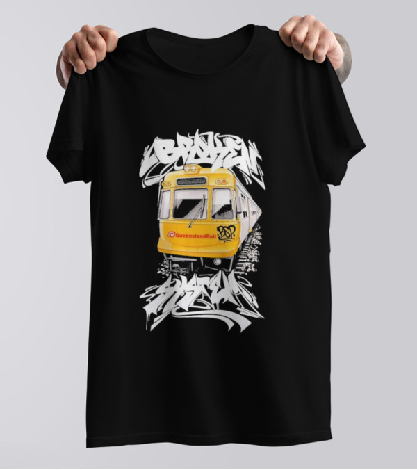 Rolling Steel Queensland Rail Train Front Vintage Style T-Shirt