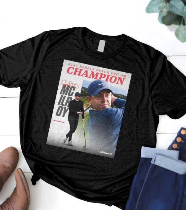 AT&T Pebble Beach Pro-Am Champion Rory McIlroy Golf Digest 75 T-Shirt