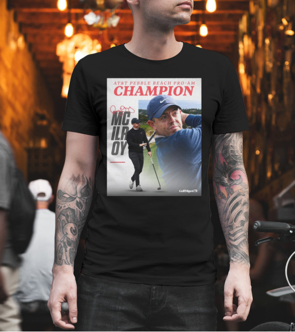 AT&T Pebble Beach Pro-Am Champion Rory McIlroy Golf Digest 75 T-Shirt