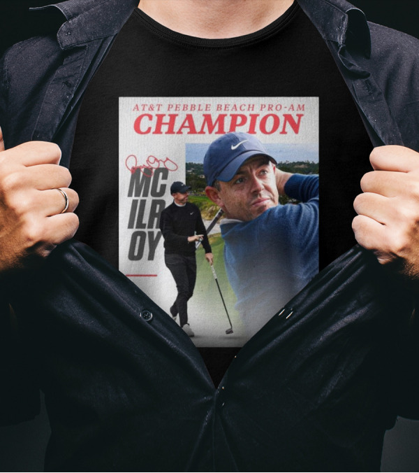 AT&T Pebble Beach Pro-Am Champion Rory McIlroy Golf Digest 75 T-Shirt