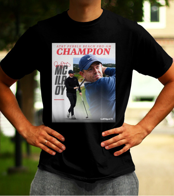 AT&T Pebble Beach Pro-Am Champion Rory McIlroy Golf Digest 75 T-Shirt