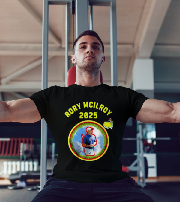 Rory McIlroy 2025 Masters Tournament Vintage Golf Circle Clouds Fairway T-Shirt